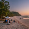 Sunset drinks at Kingfisher Bay Resort.