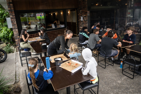 Tutto Vero’s busy courtyard.