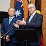 Anthony Albanese with Andrew Forrest, Fortescue executive chairman, and Geraldine Slattery, President of BHP Australia.