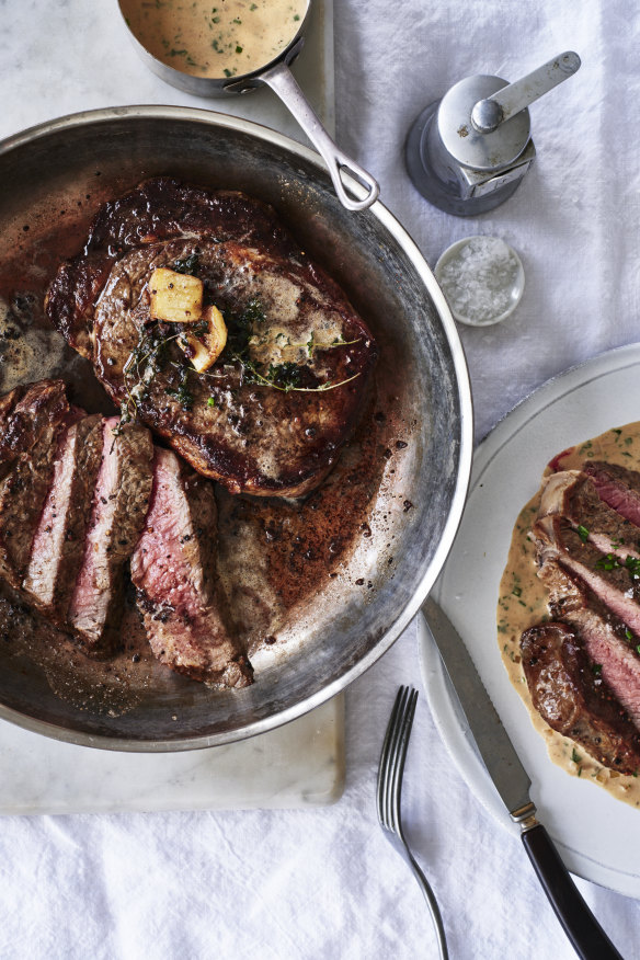 Turn pan juices into a simple sauce, such as steak Diane.