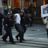 The police action on George Street on Monday night.