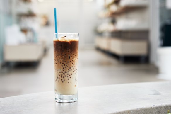 Bubble coffee at Industry Beans.