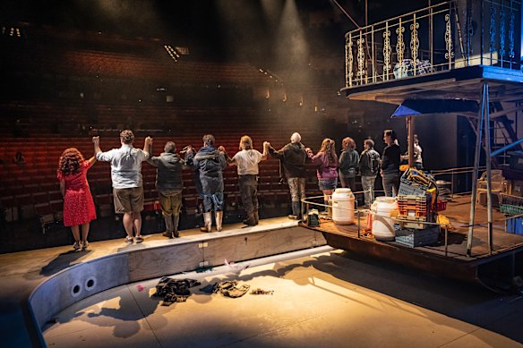 Backstage at the Sydney Opera House for the full dress rehearsal of the Il Trittico production.