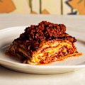 Gianmarco’s “best ever” lasagne alla bolognese with slow-cooked pork, beef and veal ragu.