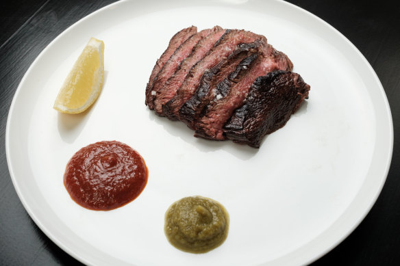 Go-to dish: Wagyu bolar blade with Korean barbecue sauce and jalapeno hot sauce.