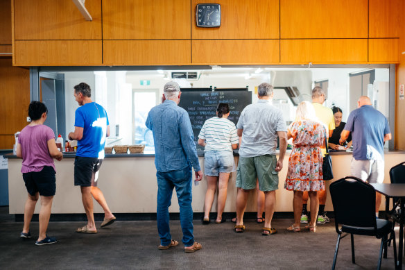 It pays to get in early for dinner at Doubleview Bowling Club.