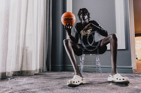 Towering Australian basketball prodigy JK Mach in Sydney