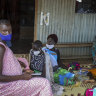 Expectant mothers sit on the floor awaiting a monthly check-up at the Mingkaman Reproductive Health Clinic in the village of Mingkaman, in the Lakes State state, South Sudan.