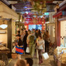 Shoppers preview the new CBD food hub on Monday before Wednesday’s official launch.