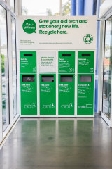 Officeworks has its ‘Bring it Back’ disposal bins installed at the front of most branches.