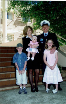 Michelle and Shayne with Tyson (L) Bethany and Bronte.