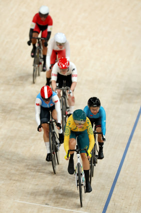 Georgia Baker narrowly missed out on a medal in the omnium on Sunday.