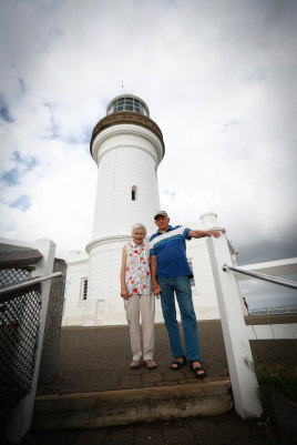 Wendy and Bob Levett who have retired form volunteer work at Cape Byron Lighthouse this week.