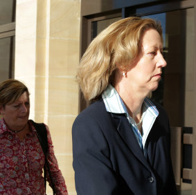 Woodside executive Meg O'Neill arriving at WA's Parliament House for the meeting with the Premier. 