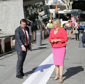 The Labor council leadership team with their list of footpath fixes.