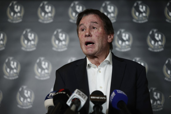 Collingwood Football Club president Jeff Browne is starting to plan his departure from the club.