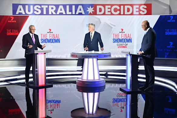 Prime Minister Anthony Albanese and Opposition Leader Peter Dutton at their final debate.