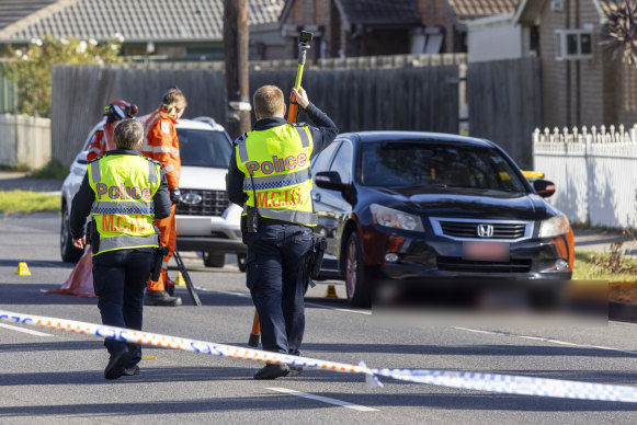 The man was struck near the corner of Black Forest Road and Brimpton Grove early on Friday.