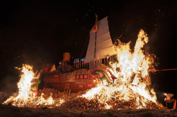 The Wangkang festival was brought to Malacca by Hokkien traders from China and first took place in 1854.