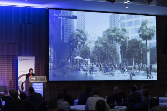 Lord Mayor Clover Moore speaks at The Sydney Morning Herald Infrastructure Summit. 