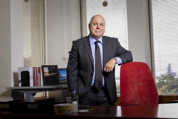 Treasurer Tim Pallas in his office last month.