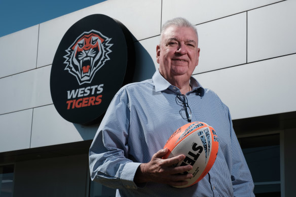 Shane Richardson at the opening of the Wests Tigers’ Campbelltown office.