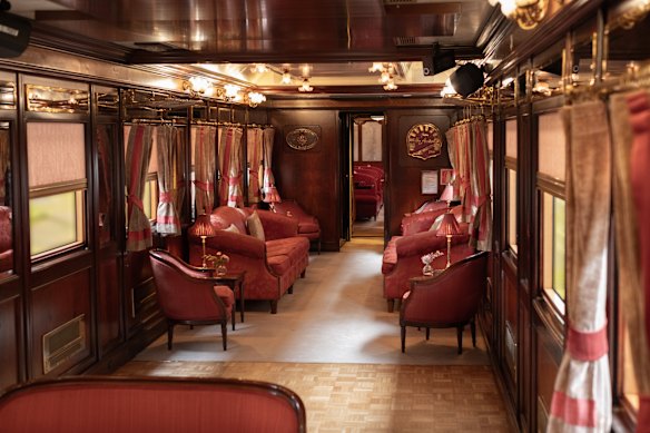 Inside the luxurious Al Andalus train.