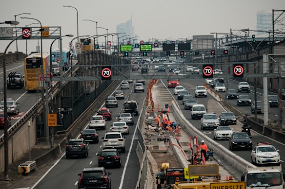 The Warringah Freeway upgrade has been under construction since 2022. 