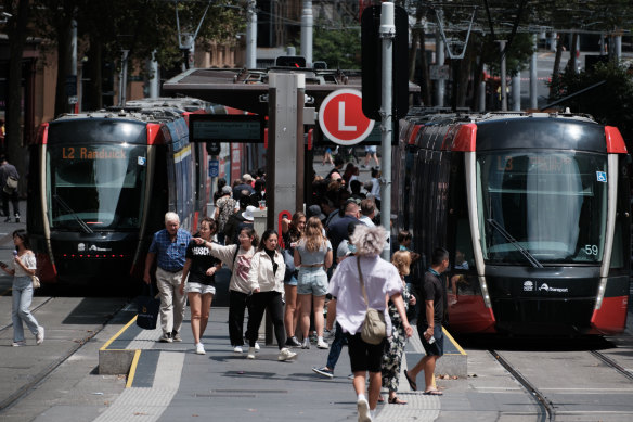 Patronage on the light rail line has soared over the past year.