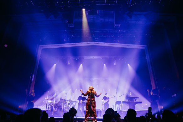 Jessica Mauboy performs at Enmore Theatre on Saturday.