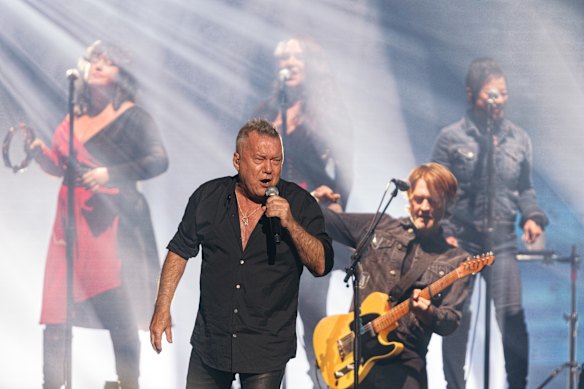Jimmy Barnes performs at Rod Laver Arena on April 10.