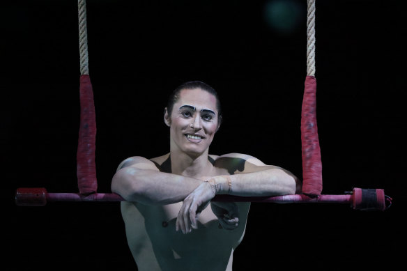 Australian Harley McLeish performs the dual roles of porter and artist coach for Cirque du Soleil’s Crystal.