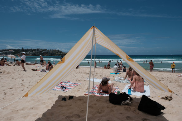 Visitors to Bondi Beach bring more than towels and the odd beach umbrella these days.