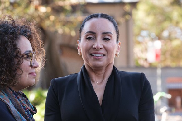 Antoinette Lattouf after the Federal Court’s decision on Wednesday.