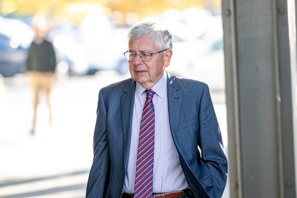 Professor Andrew Bersten outside court on May 14.