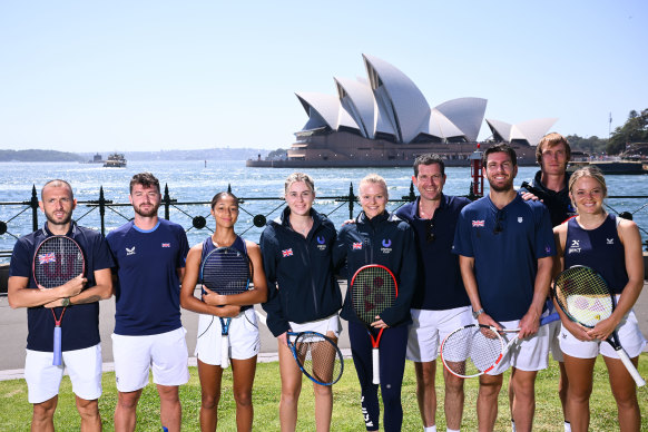 Team Great Britain in Sydney on day six of the  United Cup.