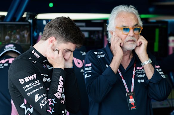 Doohan with team advisor Flavio Briatore in Miami last weekend
