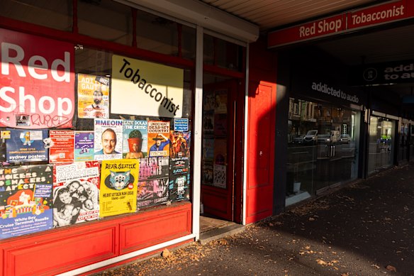 The Red Shop is one of more than 20 tobacco retailers on Newtown’s main street.