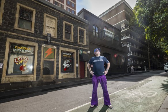 James Young, owner of iconic Melbourne live music venue Cherry Bar, which is two doors down from the Parkade car park sold by City of Melbourne for $55 million this week.