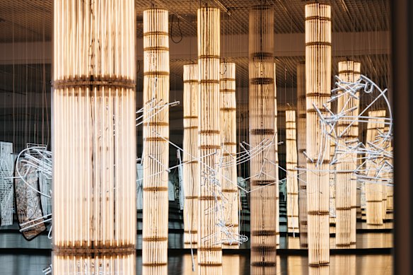 Installation view of Borrowed Light Through Metz.