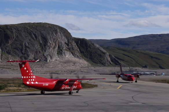 International flights currently have to land at Kangerlussuaq (pictured), a former US military base.