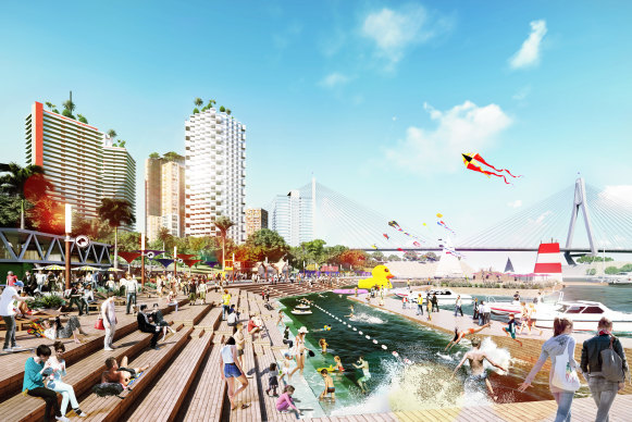 Floating bars and harbour pools are among ideas being put forward. "The government doesn't do imagination very well, but the private sector does," Mr Perrottet said.