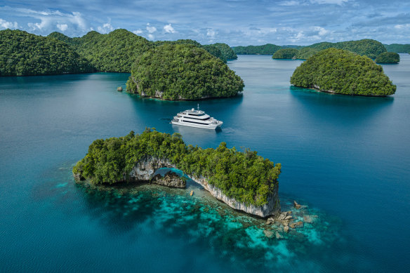 The Four Seasons Explorer takes guests to Palau’s most interesting sites.