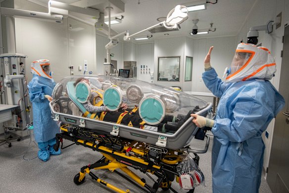 The EpiShuttle allows for safe patient transport.