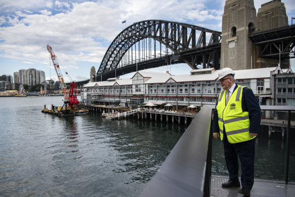 Don Harwin touring the new Walsh Bay arts base in November.