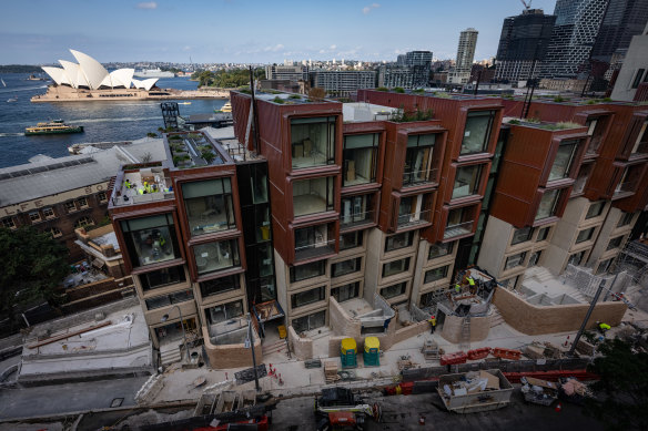 The soon to be completed Sirius building in the Rocks.