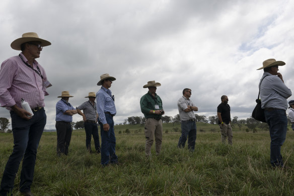 Farmers at the Wilmot Field Day learn how things are done at the property.