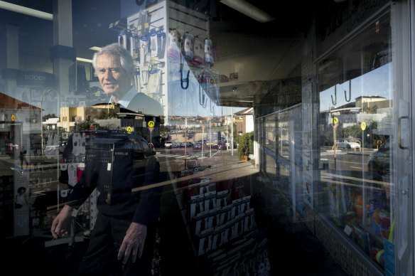 Ropers Seaside Pharmacy owner John Roper said the area around North Bondi shops and bus terminus needed to be “tidied up” and made safer for pedestrians.