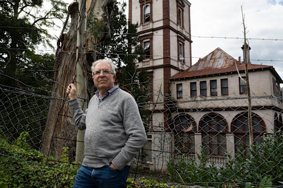 Rod Stowe, at Mount St Marys Convent, laments the disrepair that has befallen much of Katoomba’s heritage.  
