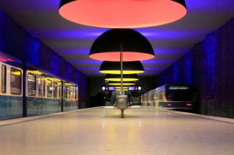Westfriedhof, a U-Bahn station in Munich.